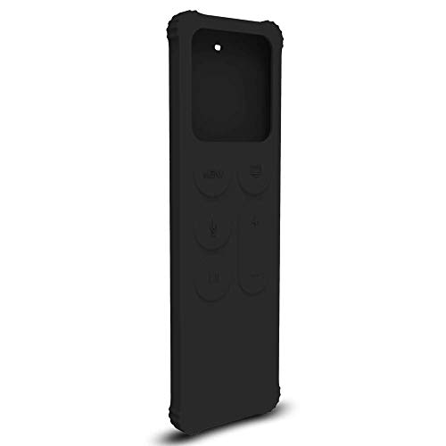 Product Cover AWINNER Protective Case Compatible for Apple TV 4K 5th / 4th Gen Remote - Lightweight [Anti Slip] Shock Proof Silicone Cover for Apple TV Siri Remote Controller (Black)