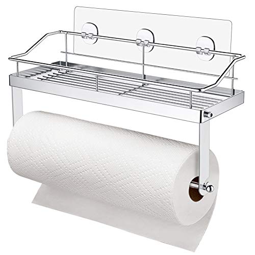 Product Cover Carry360 Adhesive Paper Towel Holder Shelf,Wall Mounted Paper Towel Roll Rack Basket for Kitchen,Shower Bathroom & Balcony,Rustproof,No Drilling,SUS 304 Stainless Steel
