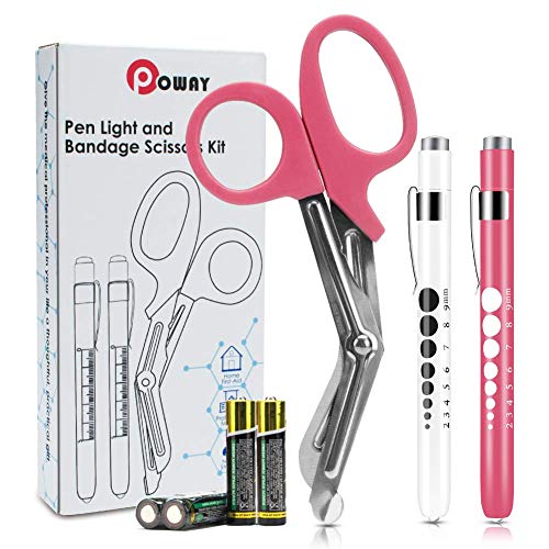 Product Cover Opoway Nurse Penlight with Pupil Gauge LED Penlight Medical for Doctor Nurse Diagnostic with Free Batteries and 7 ½