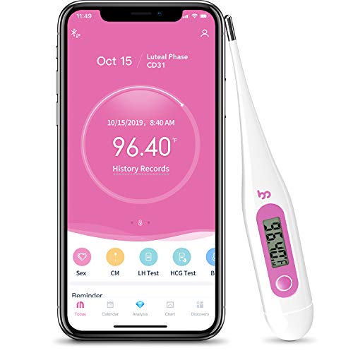Product Cover Digital Basal Body Thermometer - Track Your Cycle - Natural Fertility and Pregnancy Planning - Detect Your Fertile Window with Temperature Tracking with Femometer APP (iOS & Android) from femometer