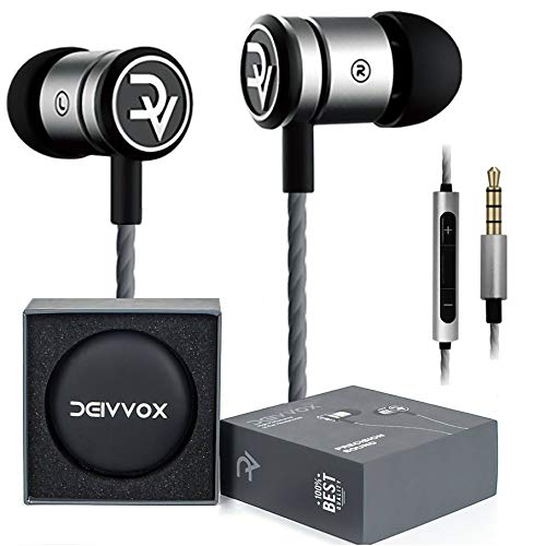 Product Cover DEIVVOX D0419 Earbuds Wired with Microphone and Volume Control Mic - in Ear Headphones Extra Bass Earphones Noise Isolating - Earbud for Ipad iPod Cell Phones Samsung Sony LG - Jack 3.5mm