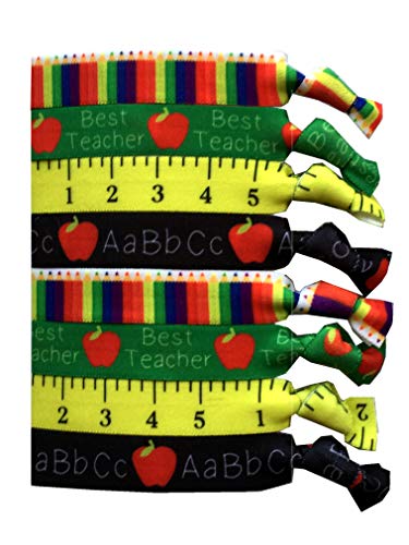 Product Cover Teacher Appreciation Gift - Back to School Teacher Gift - Christmas and Birthday Gift for Teachers - Teacher Gifts for Women - 8 piece Hair Ties -Teacher Gifts