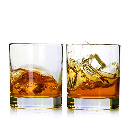 Product Cover Whiskey Glasses,Set of 2,11 oz,Premium Scotch Glasses,Bourbon Glasses for Cocktails,Rock Style Old Fashioned Drinking Glassware,Perfect for Father's Day Gifts,Party,Bars, Restaurants and Home