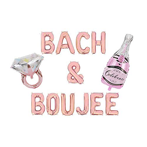 Product Cover Bach & Boujee Balloons Banner Bachelorette Party Decor Bach Party Decorations Bride and Boujee Banner Bachelorette Decor Rose Gold Balloon
