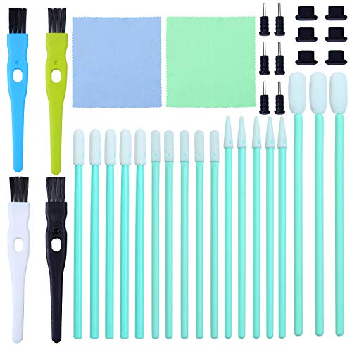 Product Cover Aneco 58 Pieces Cell Phone Cleaning Kit Brush Set USB Charging Port Headphone Jack Cleaning Kit and Dust Plug Compatible with iPhone, iOS Android, Cell Phone, Electronics Cleaner