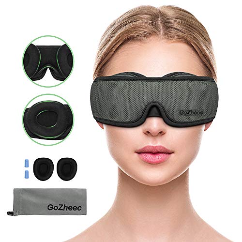 Product Cover Sleep Mask for Men Women, GoZheec 3D Contoured Eye Mask for Sleeping & Blindfold