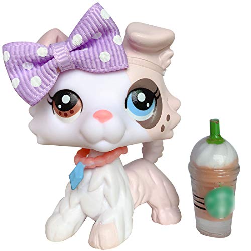 Product Cover Judy lps Collie Icecream #059 Pink Body Different Eyes Gray Eyesbrown Puppy Rare Figures Kids Collectable Gift