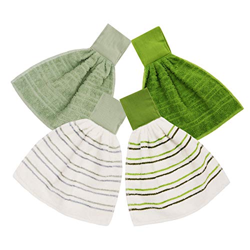 Product Cover ISTOWEL Hanging Kitchen Towels with Loop 100% Soft Cotton. Super Absorbent Hand Towels in Convenient 12x12