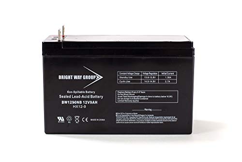 Product Cover Bright Way Group 12V 9Ah Rechargeable SLA Battery with Nut & Bolt Terminal | BW1290 NB Terminal