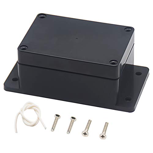 Product Cover Zulkit Junction Box ABS Plastic Dustproof Waterproof IP65 Universal Electrical Boxes Project Enclosure with Fixed Ear Black 3.9 x 2.68 x 1.97 inch (100 x 68 x 50 mm)