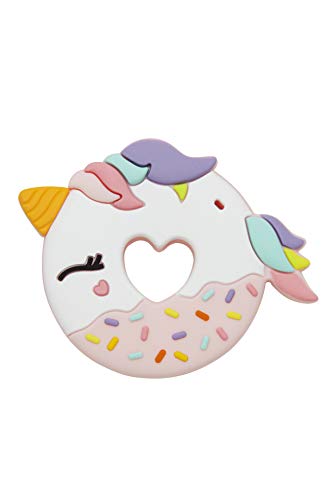 Product Cover Loulou Lollipop Pink Unicorn Donut Soft Silicone Teether - Premium Baby Teether Toy Massaging Teether
