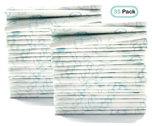 Product Cover Dandelion Large Disposable Changing Pads for Baby Toddler - 35 Count - Sanitary Mats for Diaper Changing Tables - 100% Leak-Proof, Waterproof, Extra-Soft and Absorbent. Travel Friendly.