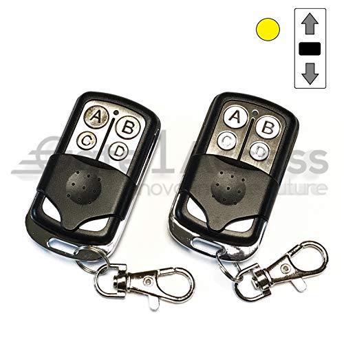 Product Cover Gate1Access Compatible 891LM 893lm Remote Control Yellow Learn Button 4 Button Liftmaster 2 Pack