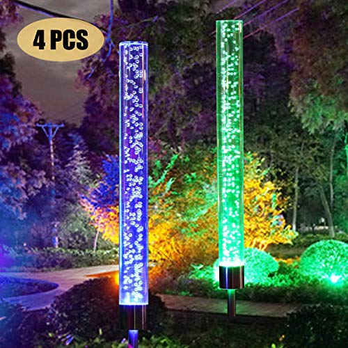 Product Cover CGN Garden Solar Lights Outdoor Solar Acrylic Bubble RGB Color Changing Solar Powered for Garden Patio Backyard Pathway Decoration (4PCS)