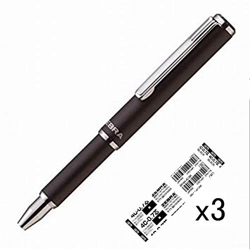 Product Cover Zebra SL-F1 Mini Ballpoint Pen 0.7 mm Black Ink (BA55-BK)+ Refill BR-8A-4C-BK (Black) x 3 Set
