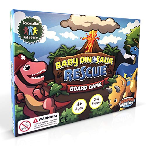 Product Cover New Baby Dinosaur Rescue Board Game #1 Kids Cooperative Dinosaur Game for Kids Ages 4 to 8 - Teach Children New Skills While Having Fun - Learning Board Games That Teaches Friends to Play Together!