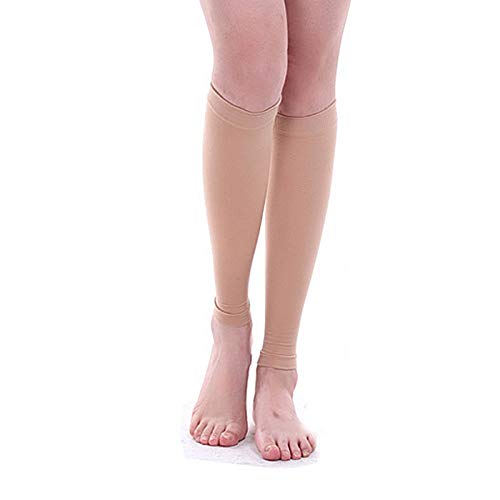 Product Cover Halsy Women's Footless Compression Socks (20-30mmHg) 2 Pairs Medical Calf Compression Sleeve for Swelling, Shin Splint, Varicose Veins, Edema, Nurses & Maternity