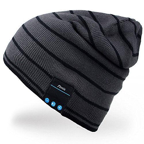 Product Cover Mydeal Wireless Bluetooth Beanie Hat Music Knitted Cap with Headphone Headset Earphone Stereo Speakers and Mic Hands Free for Outdoor Sports Running Walking Jogging Skiing Snowboard