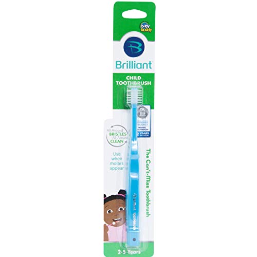 Product Cover Brilliant Child Toothbrush by Baby Buddy, Ages 2-5 Years, Sky Blue, 1 Count
