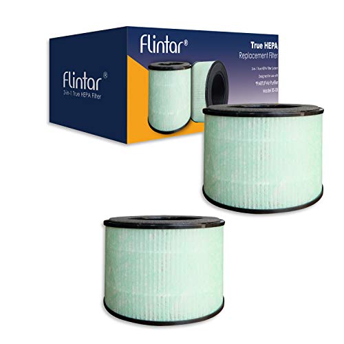 Product Cover Flintar 2 Packs of 3-in-1 True HEPA Replacement Filter, Compatible with PARTU BS-08 Air Purifier