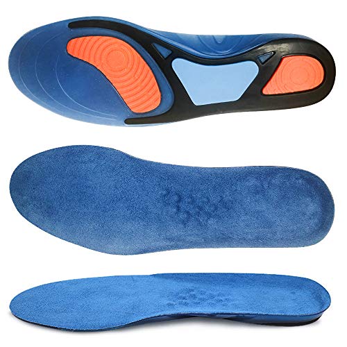 Product Cover Vsonker for Sports Insoles, Massaging Gel Arch Support Orthotics Insoles, Heel Pain Plantar Fasciitis Relief, Best Shock Absorption Insole for Men and Women, L(Men's 8-13)