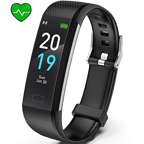 Product Cover Akasma Fitness Tracker HR, S5 Activity Tracker Watch with Heart Rate Monitor, Pedometer IP68 Waterproof Sleep Monitor Step Counter for Women Men (Black)