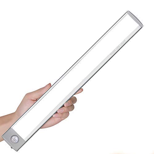 Product Cover LED Closet-Light, Super Bright LED Lights with Motion Sensor. Ultra Slim Designed Under Cabinet Lighting with Light Guide Panel. Fits Well in Closet, Wardrobe, Cupboard, Shed, or Anywhere Dark.