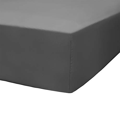 Product Cover Cok Full Size Fitted Sheet Only, Grey Extra Full Breathable and Cooling Bottom Fitted Sheet with 14 Inch Deep Pocket, Soft & Comfortable Full Fitted Bed Sheet with No Wrinkle - 1 Pack