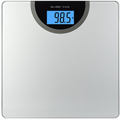 Product Cover BalanceFrom Digital Body Weight Bathroom Scale with Step-On Technology and Backlight Display, 400 Pounds, Regular, Silver