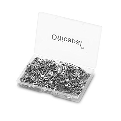 Product Cover Officepal Premium 1.06 inches 27mm Quality Safety Pins- Top 600-Count - Durable, Rust-Resistant Nickel Plated Steel Set- Best Sewing Accessories Kit for Baby Clothing, Crafts and Arts