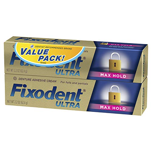 Product Cover Fixodent Ultra Max Hold Denture Adhesive, 2.2 Ounce, Pack of 2