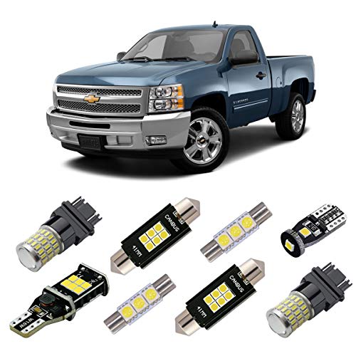 Product Cover iBrightstar Super Bright Canbus LED Bulbs Package Kit for 2007-2013 Silverado Interior License Plate Cargo Back Up Reverse Lights, Xenon White