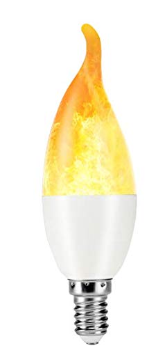Product Cover LED VIVID FLAME-LED Flame Bulb Flame Effect Light with UL Certification for E12 Base Chandelier Light Candle Light Bulbs LED Flickering Bulbs for Cafe/Garden/Hotel/Party/Bar(1 Pack)