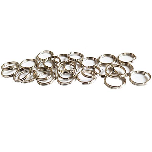 Product Cover WUBOECE 300 PCS 8mm Metal Split Ring Nickel Plated Small Key Chain Ring Part for Connecting Clasps Charms Links and Ornament Crafts, Silver
