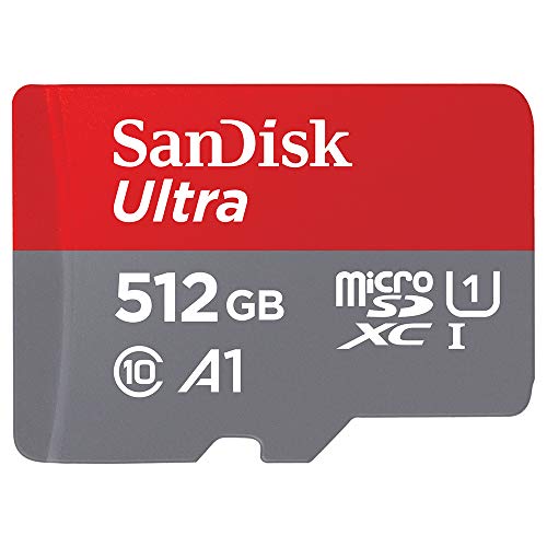 Product Cover SanDisk 512GB Ultra MicroSDXC UHS-I Memory Card with Adapter - 100MB/s, C10, U1, Full HD, A1, Micro SD Card -  SDSQUAR-512G-GN6MA