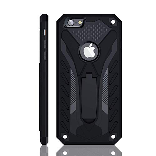Product Cover iPhone 6 / iPhone 6S Case, Military Grade 12ft. Drop Tested Protective Case with Kickstand, Compatible with Apple iPhone 6 / iPhone 6S - Black