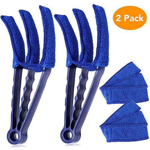 Product Cover Blind Cleaner Tools, McoMce Multiple Uses Blind Cleaner, Microfiber Duster for Blinds, 2 PCS Clean Blinds, Window Blinds Cleaner , for Blinds, Shutters, Shades, Air Conditioner Vents Etc. Blue