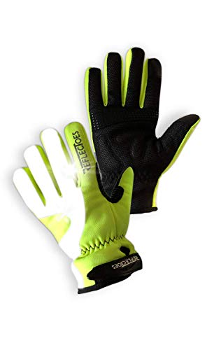 Product Cover Fluorescent Reflective Winter Gloves - Cycling Running Walking
