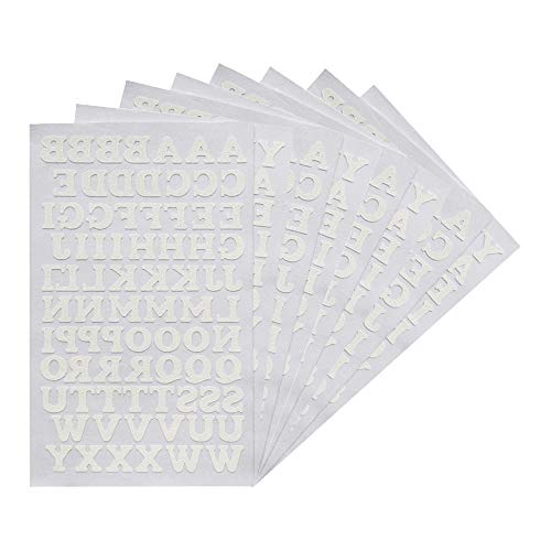 Product Cover Magfok Iron on Letters White 3/4-Inch Transfer, 8 Sheets