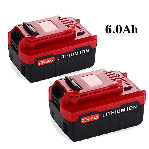 Product Cover 6.0Ah High Capacity Replacement for Porter Cable 20V Lithium-ion Battery MAX PCC685L PCC680L PCC682L PCC685LP-2 Pack