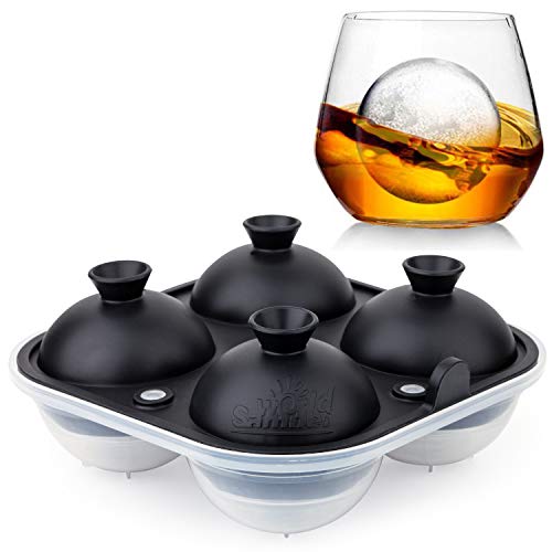 Product Cover Samuelworld Large Sphere Ice Tray Mold Whiskey Big Ice Maker 2.5 Inch Ice Ball for Cocktail and Scotch