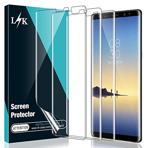 Product Cover [3 Pack] L K Screen Protector for Samsung Galaxy Note 8, [Self Healing] [Full Coverage] [Case Friendly] HD Effect Flexible Film