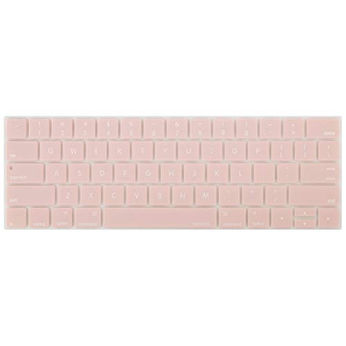Product Cover MOSISO Keyboard Cover Compatible with MacBook Pro with Touch Bar 13 and 15 Inch 2019 2018 2017 2016 (Model: A2159, A1989, A1990, A1706, A1707), Silicone Skin Protector, Rose Quartz