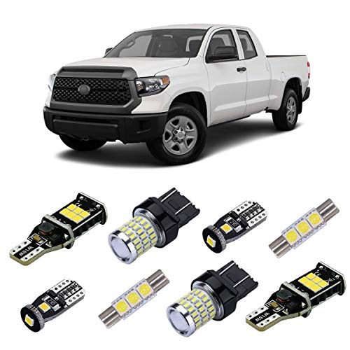Product Cover iBrightstar Super Bright Canbus LED Bulbs Package Kit fit for Toyota Tundra 2014-2019 Interior Lights + License Plate Lights + Cargo Lights + Back Up Reverse Lights, Xenon White