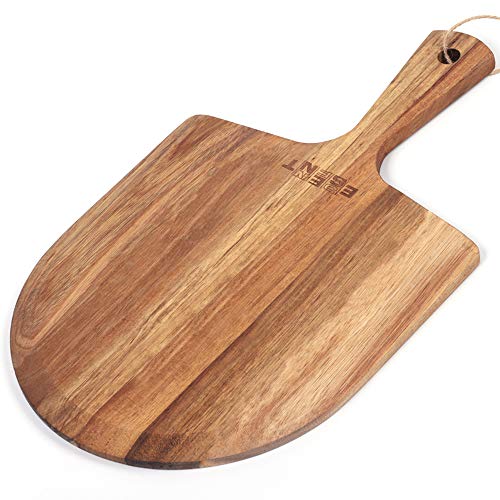 Product Cover ESSENNT Natural Acacia Wood Pizza Peel Homemade Bread Pizza Paddle Spatula Pie and Cheese Board