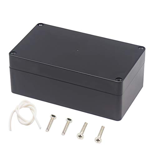 Product Cover Zulkit Waterproof Plastic Project Box ABS IP65 Electronic Junction box Enclosure Black 6.22 x 3.54 x 2.36 inch (158 x 90 x 60mm)