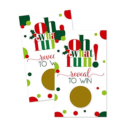 Product Cover Oh Fun Christmas Party Scratch Off Games (30 Cards) Holiday Events or Raffles