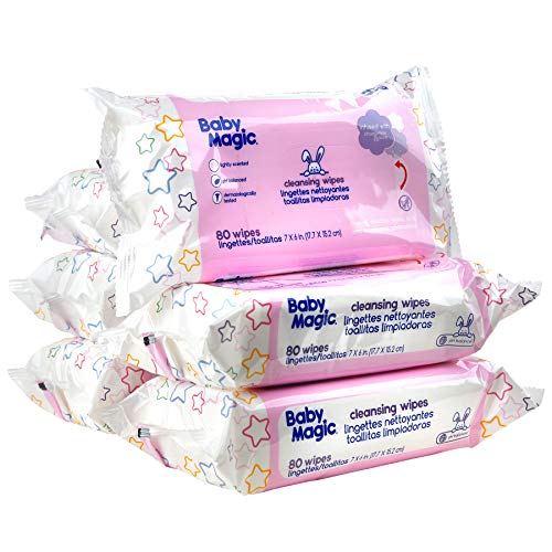 Product Cover Baby Magic Cleansing Baby Wipes, Lightly Scented, 80 Count (Pack of 6)