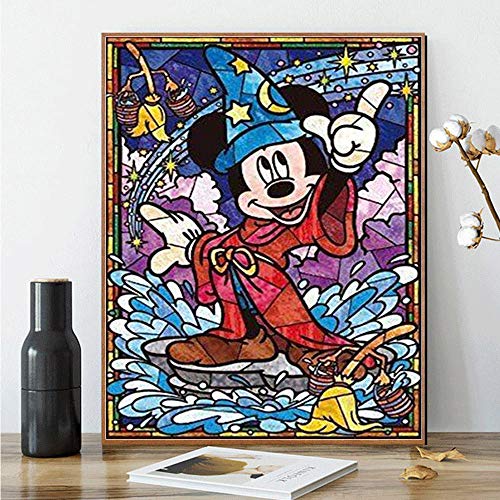 Product Cover Kimily DIY Paint by Numbers for Adults Kids Mickey Mouse Paint by Numbers DIY Painting Acrylic Paint by Numbers Painting Kit Home Wall Living Room Bedroom Decoration Disney Mickey Mouse