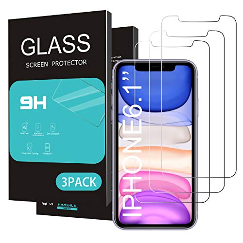 Product Cover Homemo Glass Screen Protector for iPhone 11/iPhone XR (6.1inch 2019&2018 Release),3 Pack Tempered Glass Screen Protector Compatible with iPhone 11/iPhone XR,Anti-Scratch,Work Most Case